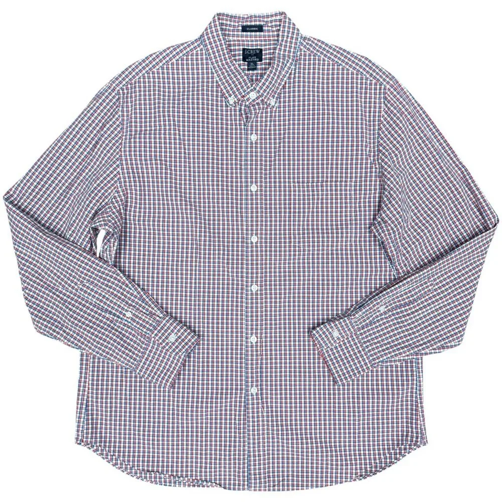 Men's J. CREW Classic Flex Washed Button Down Long Sleeve Shirt‎ | Size XL